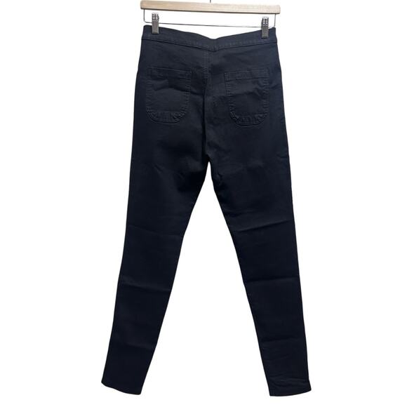 American Apparel The Easy Jeans L High Waisted Super Skinny Black/Blue Stretchy - Picture 3 of 8